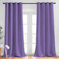 NICETOWN Living Room Blackout Curtains - Window Treatment Thermal Insulated Solid Grommet Blackout Panels/Drapes for Nursery (Lilac Purple, Set of 2 Panels, 52 by 95 Inch)
