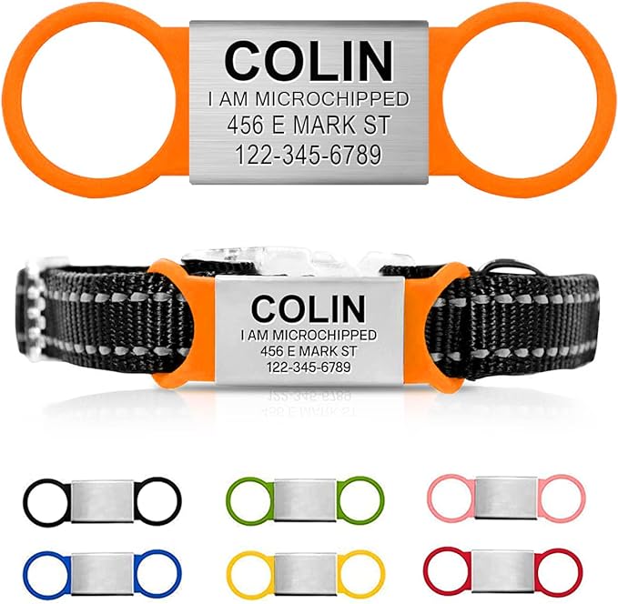 Personalized Dog & Cat ID Tags - Engraved Dog Name Tags - Slide On, Silent & Customizable for Small, Medium & Large Pets-Mewly Pet