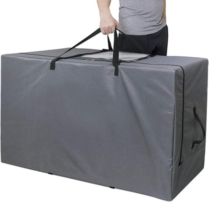 Cuddly Nest Folding Mattress Storage Bag - Heavy Duty Carry Case for Tri-Fold Guest Bed (Fits 6" Queen Mattress,Grey)