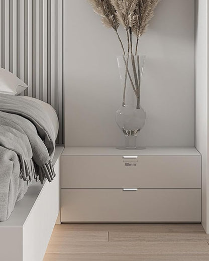 5 Pack 3 inch self Adhesive Cabinet pulls Silvery Finger pulls for cabinets Stick on Handles Concealed Cabinet Handles Edge pulls for Drawer Pull Seam Drawer Flat