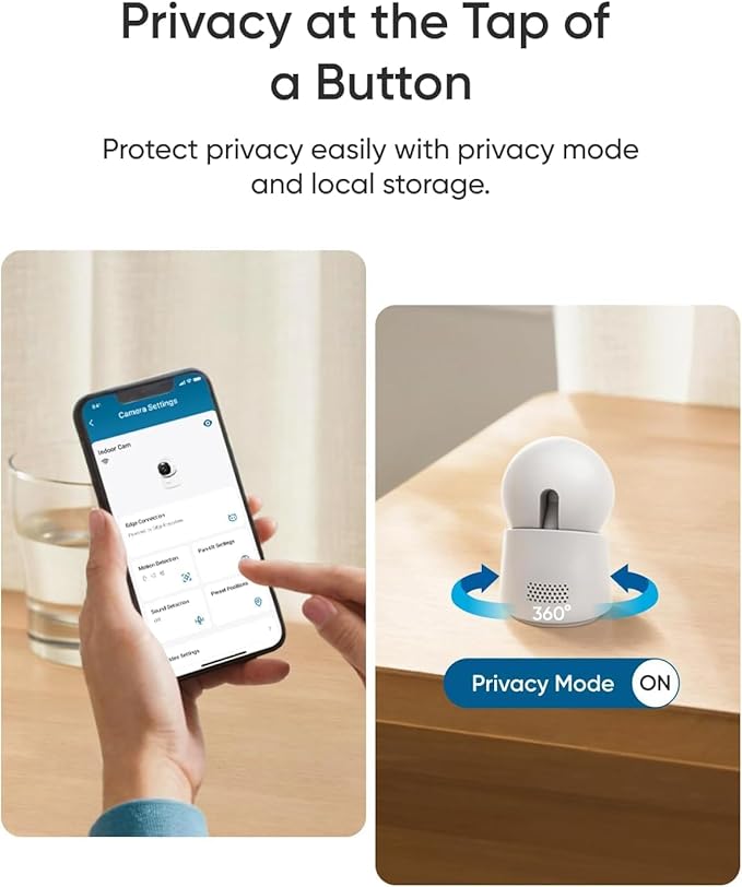 eufy Indoor Cam E30, Latest Generation, 4K UHD Security Camera, Pet/Dog/Baby Camera with Phone app, Color Night Vision, Human/Pet Auto Tracking, 360 Pan-Tilt, Works with Homekit-Mewly Pet