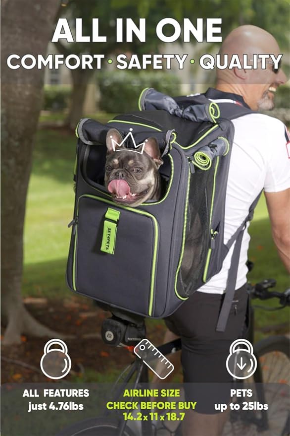 Cat Backpack Carrier & Dog Car Seat for Small Pets Up to 25 lbs - Expandable Cat Carrier Backpack with Safety Leash and Breathable Mesh - Waterproof for Travel - 3 in 1-Mewly Pet