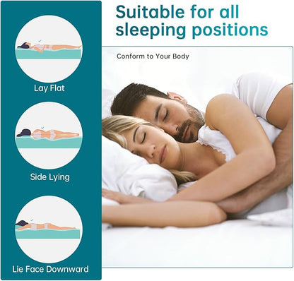 FDW | 14 Inch King Mattress | Medium Firm | Gel Memory Foam Mattress | White | Bed in a Box, CertiPUR-US Certified | Pressure Relief, Cooling Ventilated Foam | Washable Removable Cover