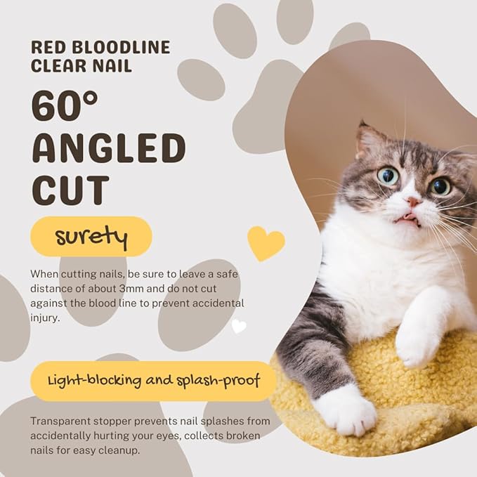 Cat Nail Clippers, Whale Shape Precision Trimming Tool, Ergonomic Non-Slip Handle, Safety Guard, Compact & Easy to Clean (Coffee)-Mewly Pet