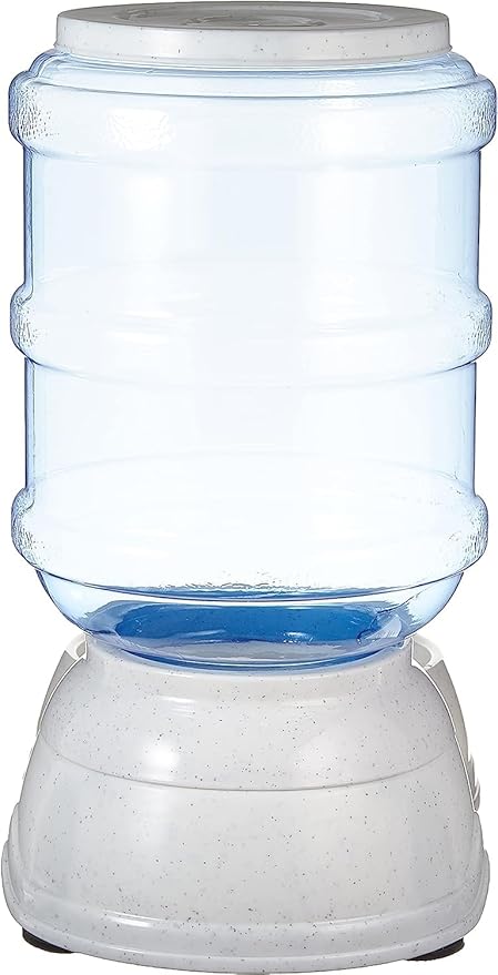 Amazon Basics Gravity Pet Food Feeder for Dogs and Cats, Small, 6-Pound Capacity, Gray-Mewly Pet