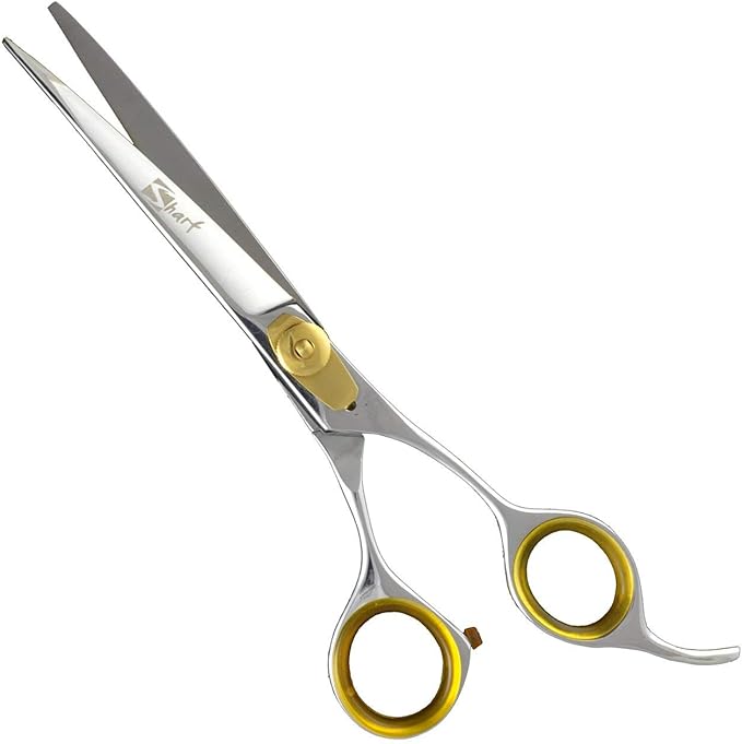 Sharf Gold Touch Grooming Pet Shear, 6.5 Inch Curved Scissors, Use Curved Shears for Cat Shears and Small Dog Shears Or Any Breed Trimming Cuts-Mewly Pet