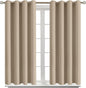 BGment Blackout Curtains - Grommet Thermal Insulated Room Darkening Bedroom and Living Room Curtains, Set of 2 Panels (52 x 45 Inch, Sand)