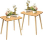 FORAOFUR End Tables Living Room Set of 2, Side Tables for Small Spaces, Modern Side Table Accent Tables with Wooden Legs for Living Room, Bedroom, Easy Assembly