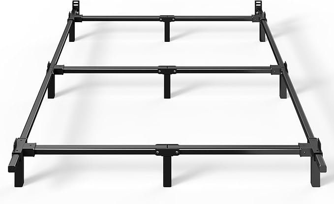 ZINUS 7 Inch Compack® Metal Bed Frame, Support Bed Frame for Box Spring and Mattress Set, Black, King