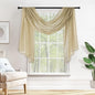 MIULEE Window Scarf for Party Voile Curtain Scarf Sheer Window Valance Draping Fabric for Wedding Arch Ceremony Canopy Bed, Swag Curtain Window Treatment One Panel, 54 x 144 Inches Long, Beige