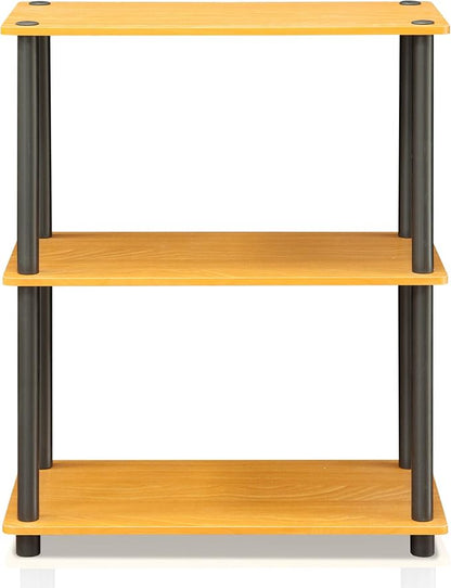 Furinno Shelves Industrial Multipurpose Side Table, Marble White