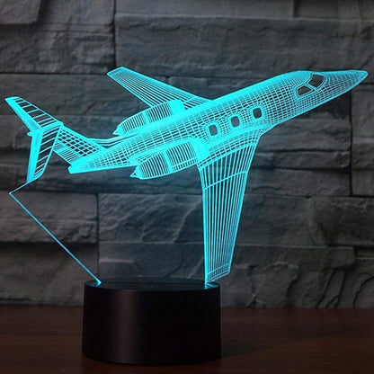 Creatively 3D Plane Lights LED Airplane Night Light, YKLWORLD 3D Aero Plane Illusion Table Lamp with 7 Colors and USB Powered, Best Bedroom Decor Toys Gifts for Kids Children Birthday