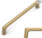 Amerdeco 10 Pack Champagne Bronze Cabinet Pulls 5 Inch(128MM) Hole Centers Kitchen Cabinet Handles Hardware Kitchen Handles for Cabinets Cupboard Handles Drawer Pulls ZH0041