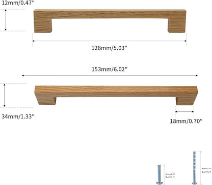 Burlywood Square 5 in 8 pcs Wooden Drawer Pulls Handle pulls for cabinets Kitchen Cabinet Drawer pulls Cabinet Door Pull