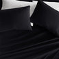Linen Market Brushed Microfiber Full Sheet Set 4 Piece – Oeko-TEX Certified Ultra Soft & Wrinkle-Free - 16" Deep Pocket Sheets - Easy Care Full Size - Black