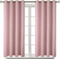 BGment Room Darkening Curtains 45 Inches Long - Grommet Thermal Insulated Drapes Window Treatment Curtains for Bedroom, 2 Panels, 52 x 45 Inch, Baby Pink