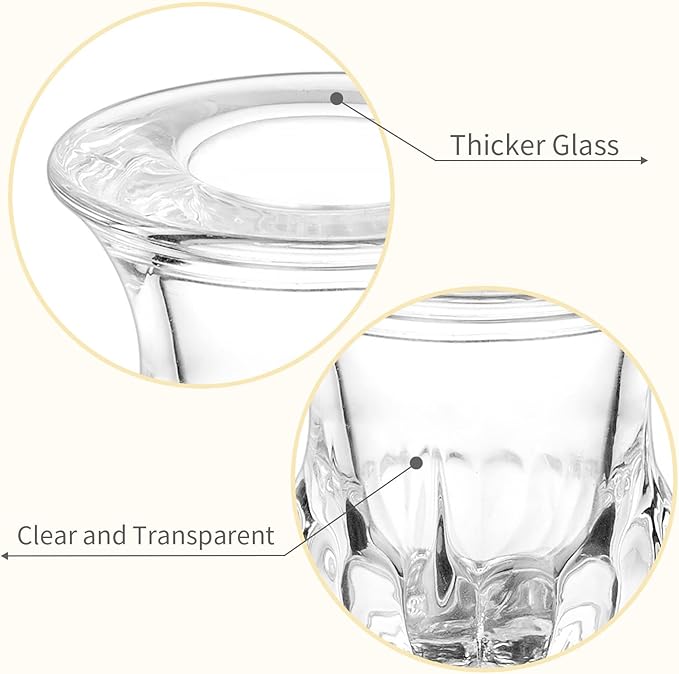 20 Pcs Glass Taper Candle Holders - Romadedi Clear Small Candlestick Holder Bulk, Thicker Glass Candle Sticks Set for Wedding Christmas Party Dining Table Table Centerpiece Decor