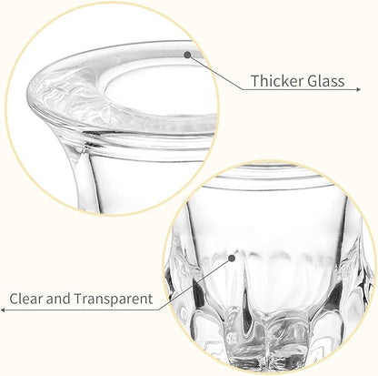 Romadedi Glass Taper Candle Holders - Set of 10 Clear Small Candlestick Holder Bulk, Thicker Glass Candle Sticks Set for Wedding Christmas Party Dining Table Table Centerpiece Decor