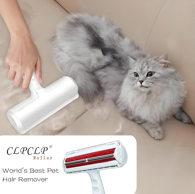 Roller Pet Hair Removal Tool，Reusable Lint Roller - Cat and Dog Hair Remover for Furniture，Dog Brush for Shedding，Portable Multi-Surface Fur Removal Tool (Sofas,Carpets,Clothing,Bed Sheet)-Mewly Pet