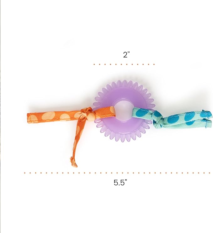 Catstages Kitty Chew Wheel, Dental Cat Toy with Catnip Oil, Teeth Cleaning, Healthy Chewing, Boredom Relief, Kicking & Batting for Kittens and Adult Cats, Purple-Mewly Pet