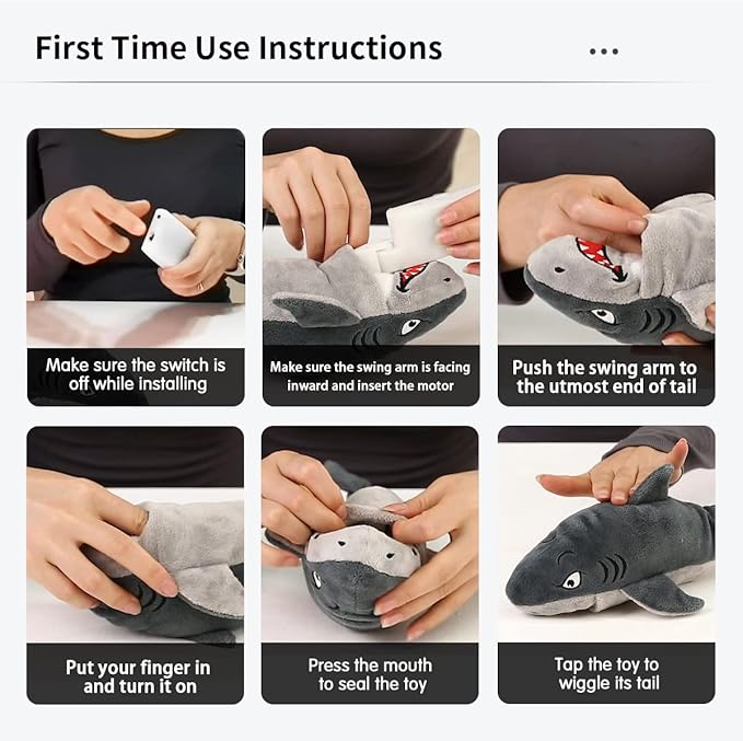 Interactive Dog Toys,Flopping Fish Dog Toys for Large/Medium/Small Dogs,Squeaky Plush Dog/Puppy Toys,Touch Activated-Mewly Pet