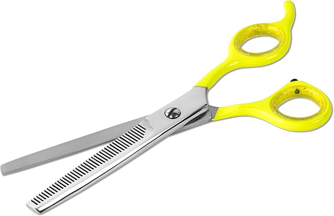 Laazar Dog thinning shears for dogs - Sharp Stainless Steel Blades with Colorful Handles, Safe and Easy-to-Use With Beautiful results, Long Lasting dog grooming thinning shears-Mewly Pet