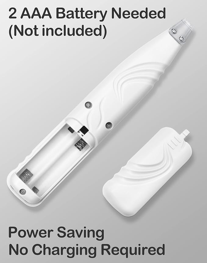 LEYOUFU Dog Paw Trimmer for Grooming, Cordless Electric Small Pet Grooming Clippers Hair Trimmer for Dogs Cats, Low Noise for Trimming Pet's Hair Around Paws, Eyes, Ears, Face, Rump (White)-Mewly Pet