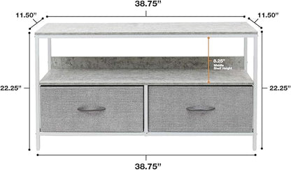 Sorbus TV Stand Dresser with 2 Drawers - Television Riser Chest with Storage - Bedroom, Living Room, Closet, & Dorm Furniture