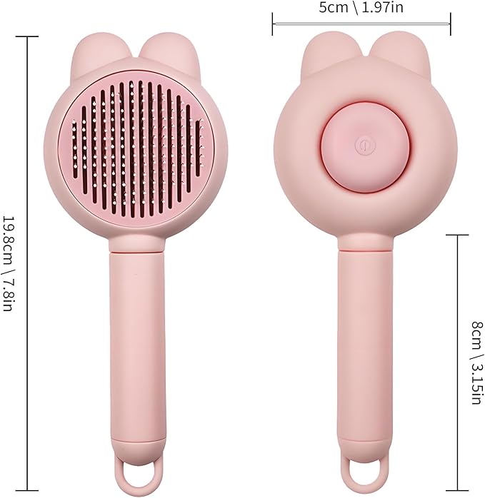 Zoocozy Cat Brush for Shedding, Dog Deshedding Brush, Pet Hair Removal Tool for Puppy Pitten(Pink)-Mewly Pet