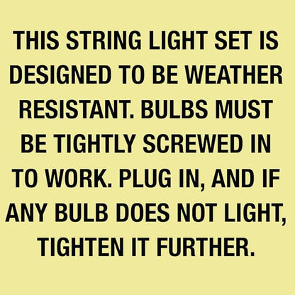Feit Electric 72041 30 Foot Heavy-Duty Weather Resistant Decorative Indoor and Outdoor 10 Sockets Incandescent String Lights, 30', 11W, Dimmable,Black