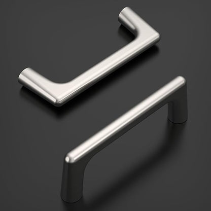 Amerdeco 10 Pack Brushed Satin Nickel Cabinet Pulls 3 Inch(76MM) Hole Centers Kitchen Cabinet Handles Hardware Kitchen Handles for Cabinets Cupboard Handles Drawer Pulls ZH0041