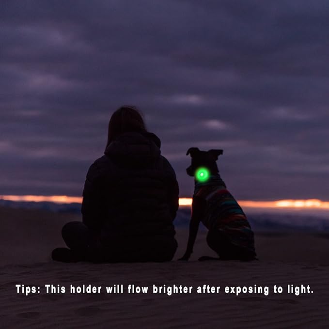 Airtag Holder for Dog Collar, Cibaabo Silicone Air Tag Case Cover Compatible with Apple Airtags for 0.8-1.2inch Cat Pet Collar Harness Loop-Mewly Pet