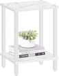 TUTOTAK End Table, Side Table, Nightstand, 2-Tier Storage Shelf, Sofa Side Table for Small Space, Living Room, Bed Room TB01BMW034