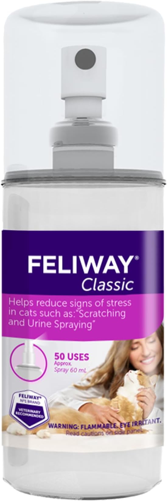 FELIWAY® Classic Cat Calming Spray, 60ml - Comforts Cats at Home and On the Go and Helps to Calm During Travel-Mewly Pet