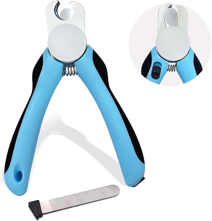 Cat & Dog Nail Clipper and Trimmer with Safety Guard, Avoid Over Cutting Toenail, Equipped with Nail File - Professional Grooming Tool for Pets-Mewly Pet