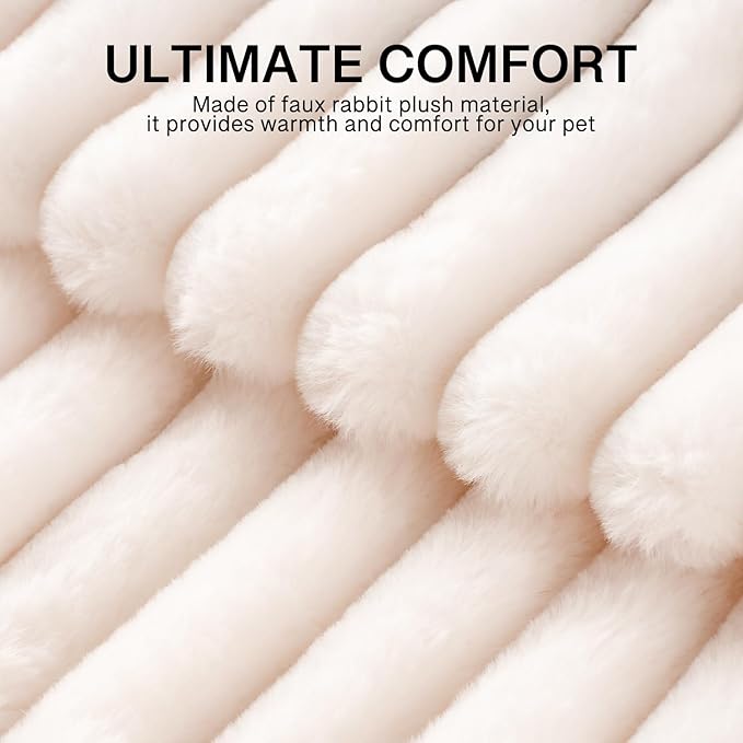 MEWOOFUN Washable Small Dog Bed, Cat Beds for Indoor Cats with Anti-Slip Bottom, Round Pet Bed for Puppy and Kitten (Beige, 24"x24"x9")-Mewly Pet