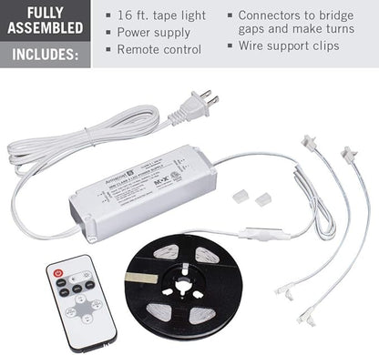Armacost Lighting 421503 Ribbon Flex Home Dim to Warm LED Tape Light Kit with Remote, 16 ft