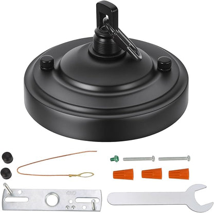 5.16Inch Light Canopy Kit with 6 Feet Chain, Ceiling Plate for Chandelier with Mounting Hardware, Iron Ceiling Canopy Kit for Pendant Light, Easy to Install