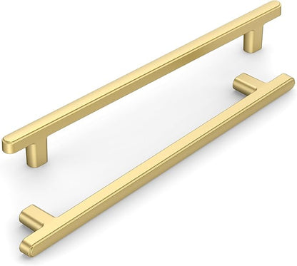 10 Pack 7.5 Inch(192mm) Kitchen Cabinet Handles Brushed Gold Cabinet Pulls Kitchen Cabinet Hardware Drawer Pulls for Cupboard Wardrobe