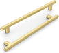 10 Pack 7.5 Inch(192mm) Kitchen Cabinet Handles Brushed Gold Cabinet Pulls Kitchen Cabinet Hardware Drawer Pulls for Cupboard Wardrobe