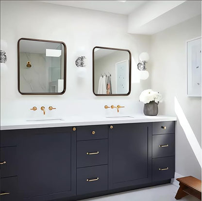 ANDY STAR Bronze Bathroom Mirror, 30x36 Inch Oil Rubbed Bronze Mirror, Bronze Mirrors for Wall, Bronze Vanity Mirror Metal Framed, Iron Tube, 1’’ Deep, Wall-Mounted Horizontally/Vertically