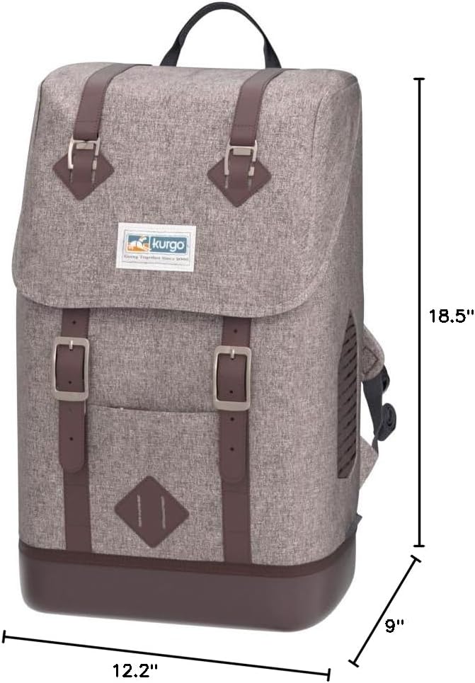 Kurgo Dog Carrier Backpack for Small Pets - Dogs & Cats | TSA Airline Approved | Cat | Hiking or Travel | Waterproof Bottom | G-Train | Ruck Sack | Heather Grey-Mewly Pet