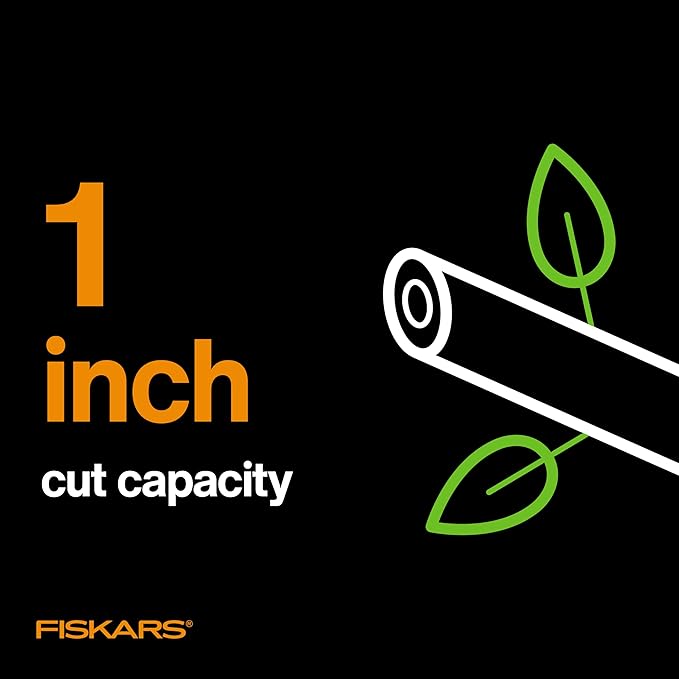 Fiskars Bypass Pruning Shears, 1-Inch Cut Capacity Softgrip Pruner, Forged Steel Replaceable Blade Stays Sharp Through Heavy Use with Rust Resistant, Low-Friction Coating-Mewly Pet