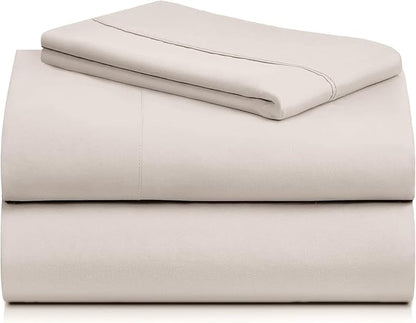 LuxClub 3 PC Sheet Set Bed Sheets Deep Pockets 16" Eco Friendly Wrinkle Free Cooling Machine Washable Hotel Bedding Silky Soft - Linen Twin XL