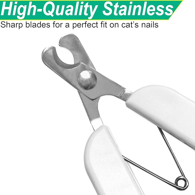 Professional Small Cat and Dog Nail Clippers Sharp Blades Stainless Steel Pet Nail Trimmers with Safety Lock to Avoid Injury for Cats Rabbits Dogs Small Animals-Mewly Pet
