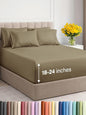 Extra Deep Cal King Sheet Set - 6 Piece Breathable & Cooling Sheets - Hotel Luxury Bed Sheets Set - Easy & Secure Fit - Soft, Wrinkle Free & Comfy Sheets Set - Khaki Sheet Set with Extra Deep Pockets
