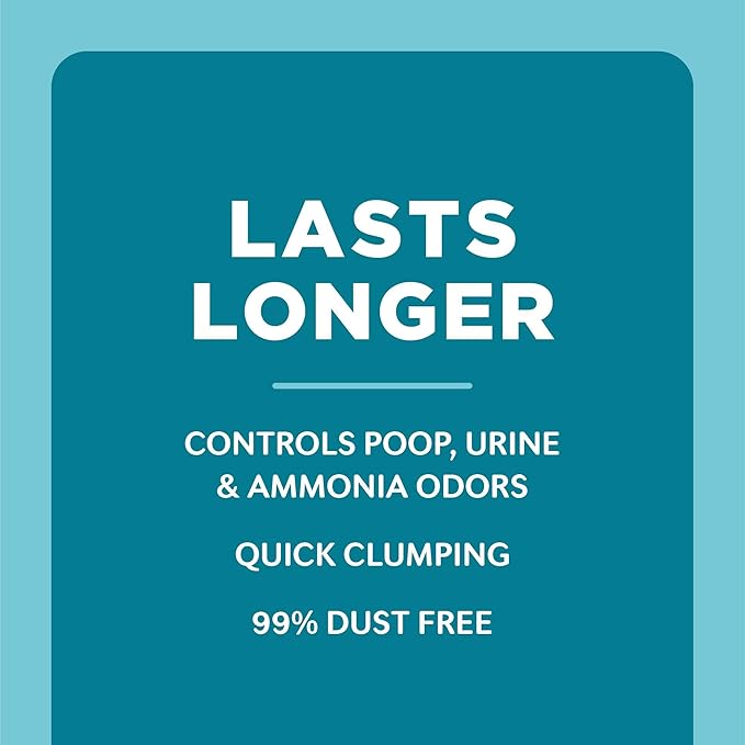 WORLD'S BEST CAT LITTER Poop Fighter Maximum Odor Defense, 8-Pounds - Natural Ingredients, Quick Clumping, Flushable, 99% Dust Free & Made in USA - Long-Lasting Odor Control & Easy Scooping-Mewly Pet