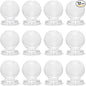 MroMax 12 Pcs Tiny Pull Handle Round Acrylic Mini Knob 16mm Diameter Clear Shiny Knob Cute Decoration for Jewelry Box, Gift Case and Makeup Box