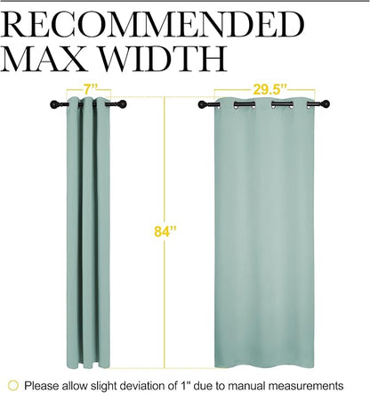 NICETOWN Window Curtain Panels, Thermal Curtains Insulated Solid Grommet Blackout Draperies/Drapes for Loft Window (Aqua, One Pair, 34 by 84-inch)