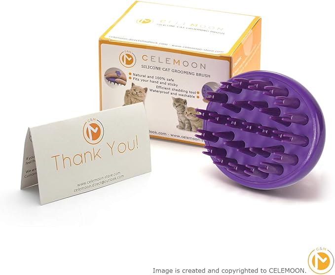 Cat Brush with Soft Rubber Pins, Washable Silicone Pet Brushes for Indoor Cats - Grooming Shedding Massage & Bath, Scratch-Free Removes Hair Mats, Tangles, and Loose Fur for Short to Long Haired-Mewly Pet